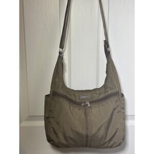 Baggallini Brown Crossbody Bag Purse  Nylon Travel Pockets Lightweight